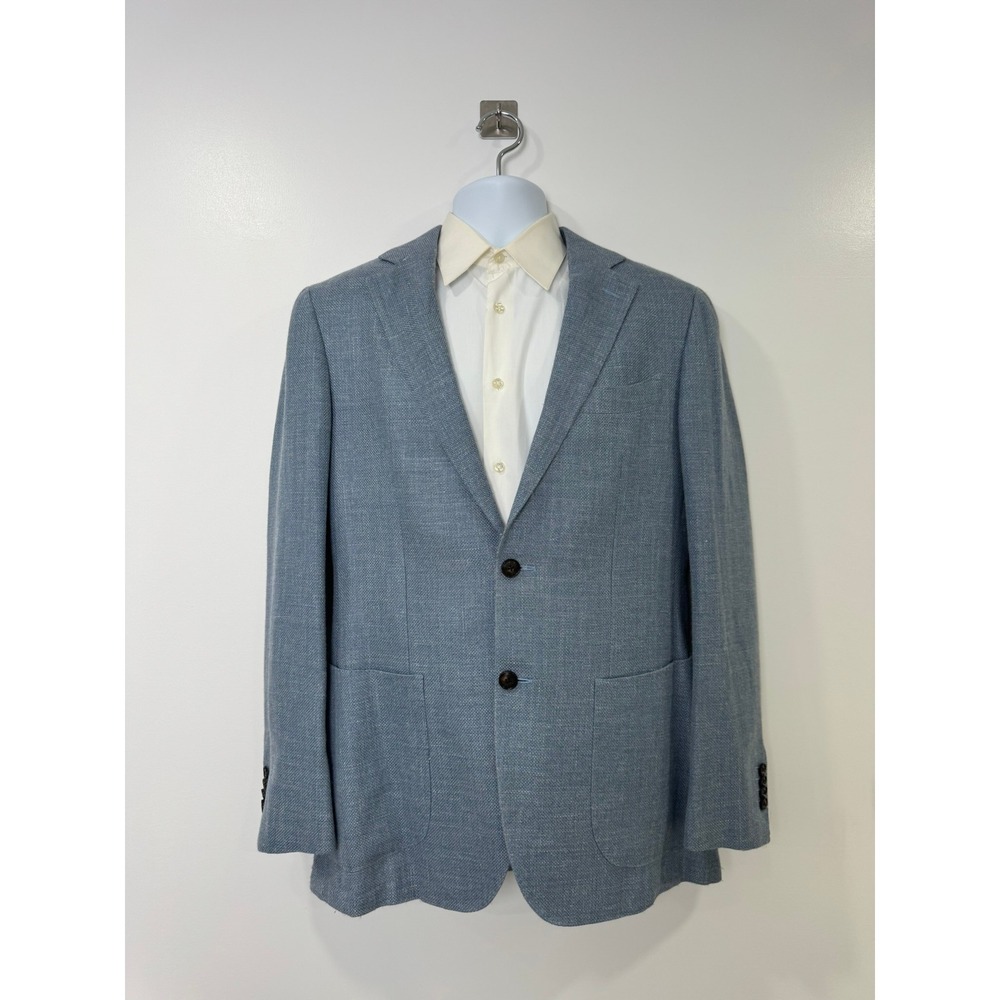 Suitsupply Wool Silk Cashmere Blend Light Blue Havana Sport Coat Blazer